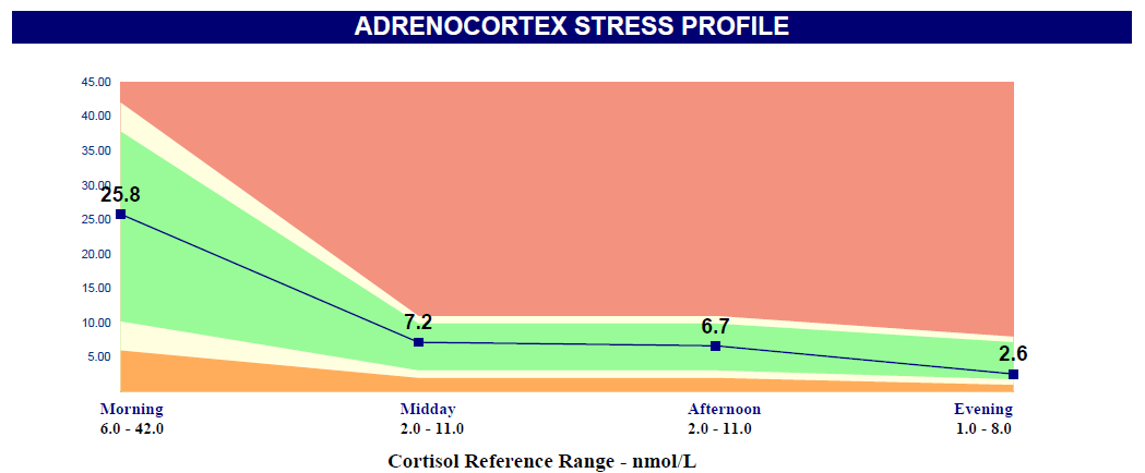 Normal adrenocortex stress profile Optimal
